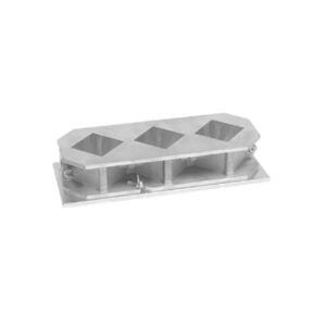 Molde triple cubo de acero inoxidable, 2 pulgadas